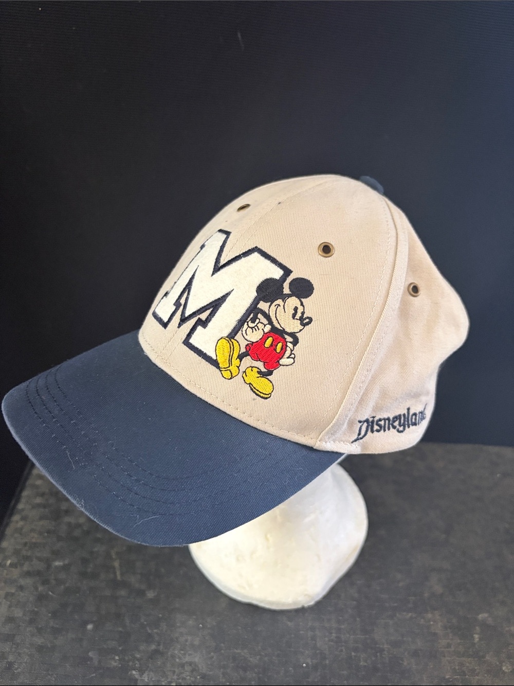 Disney Beige and Navy Mickey Mouse Baseball Hat